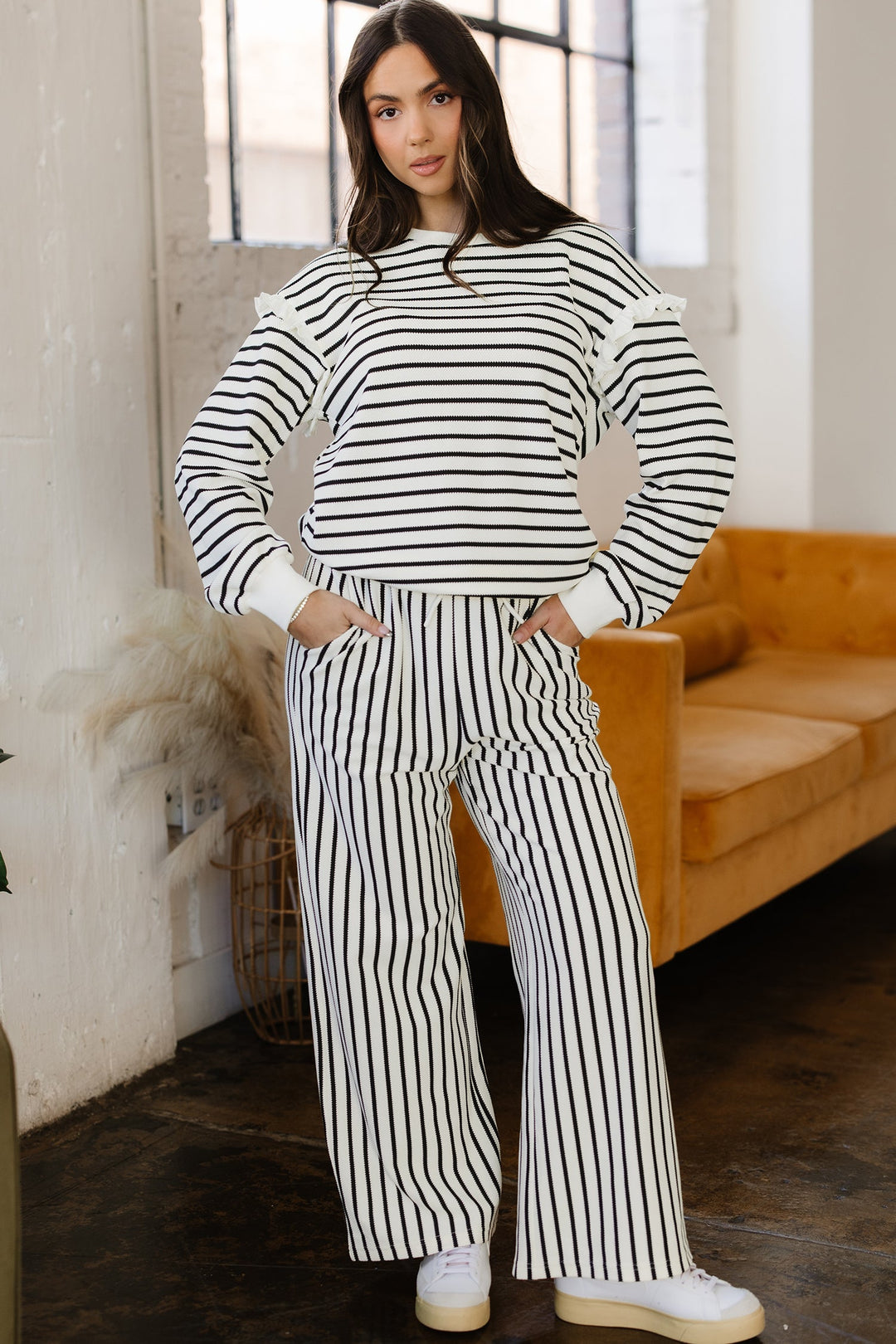 Stella Trim Drop Shoulder Lounge Set