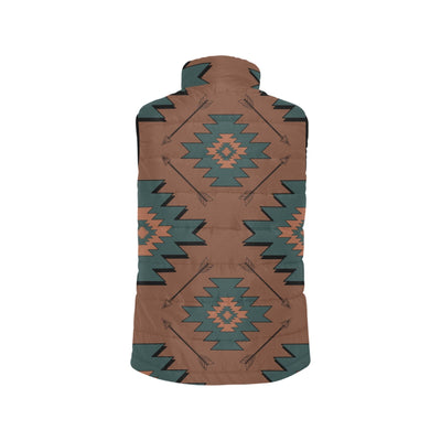 Teal Aztec Men's Puffy Vest