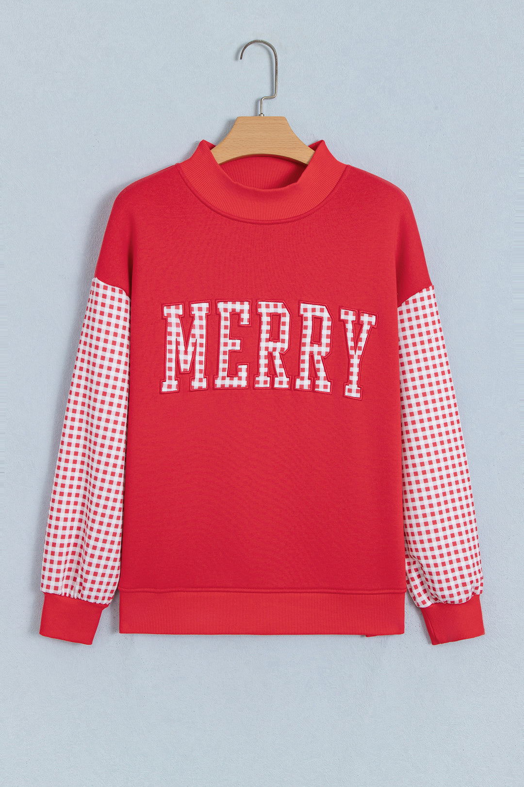 Evergreen Gingham Plaid Oversized Pullover Sweatshirt