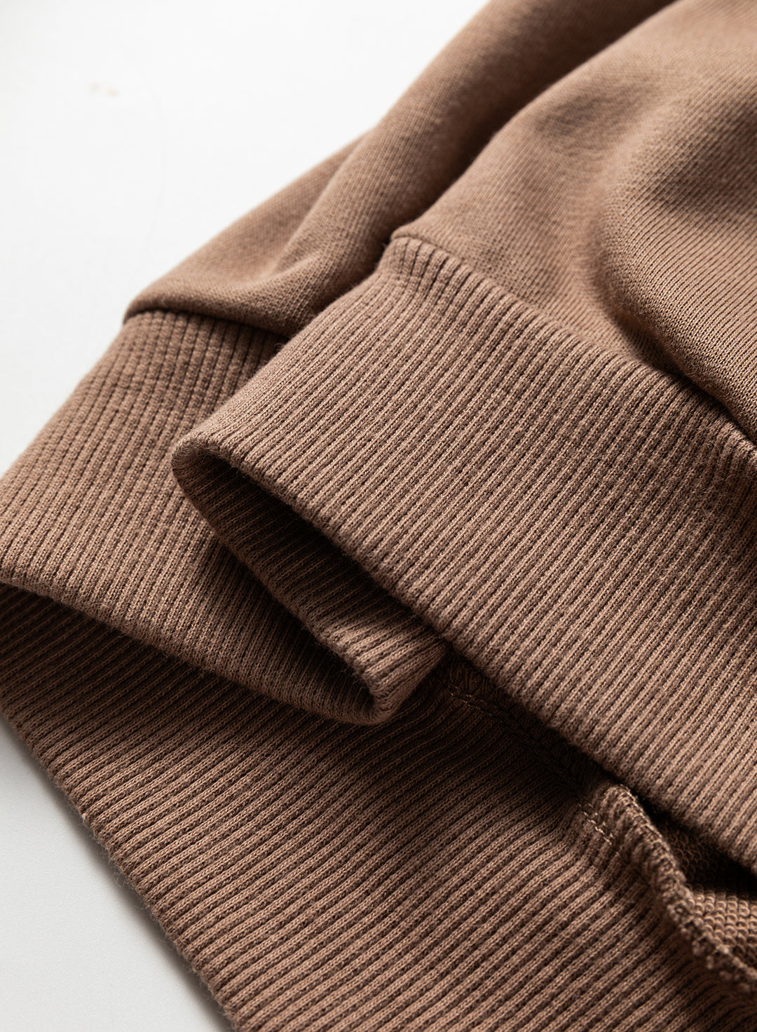 Dark Khaki Polo Collar V Neck Pullover and Drawstring Sweatpants Set