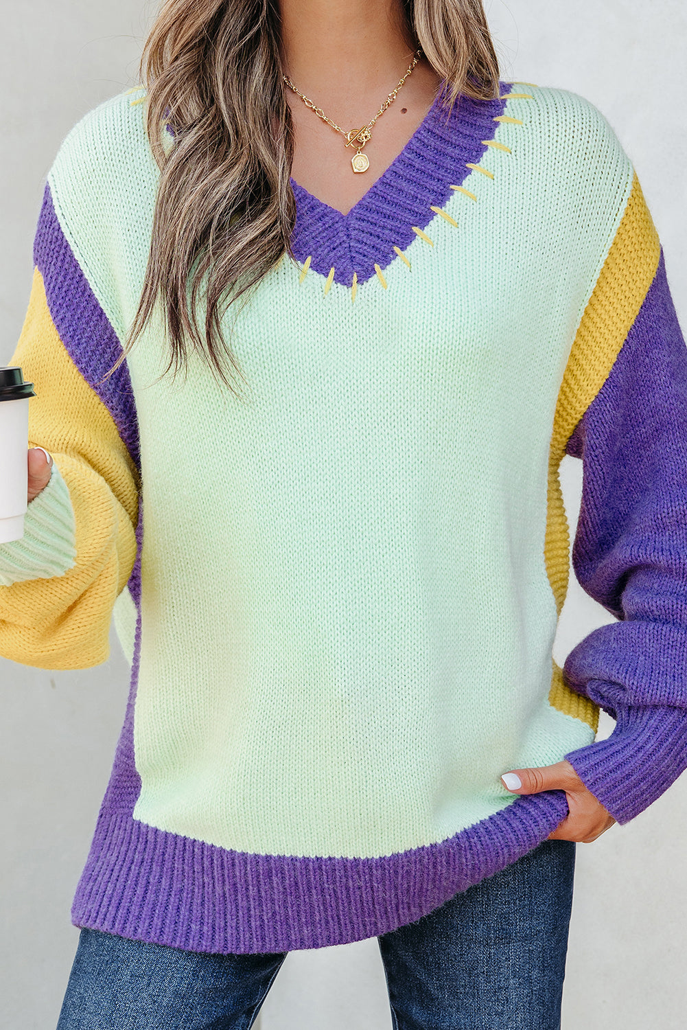 Colette Knitted Drop Shoulder Sweater