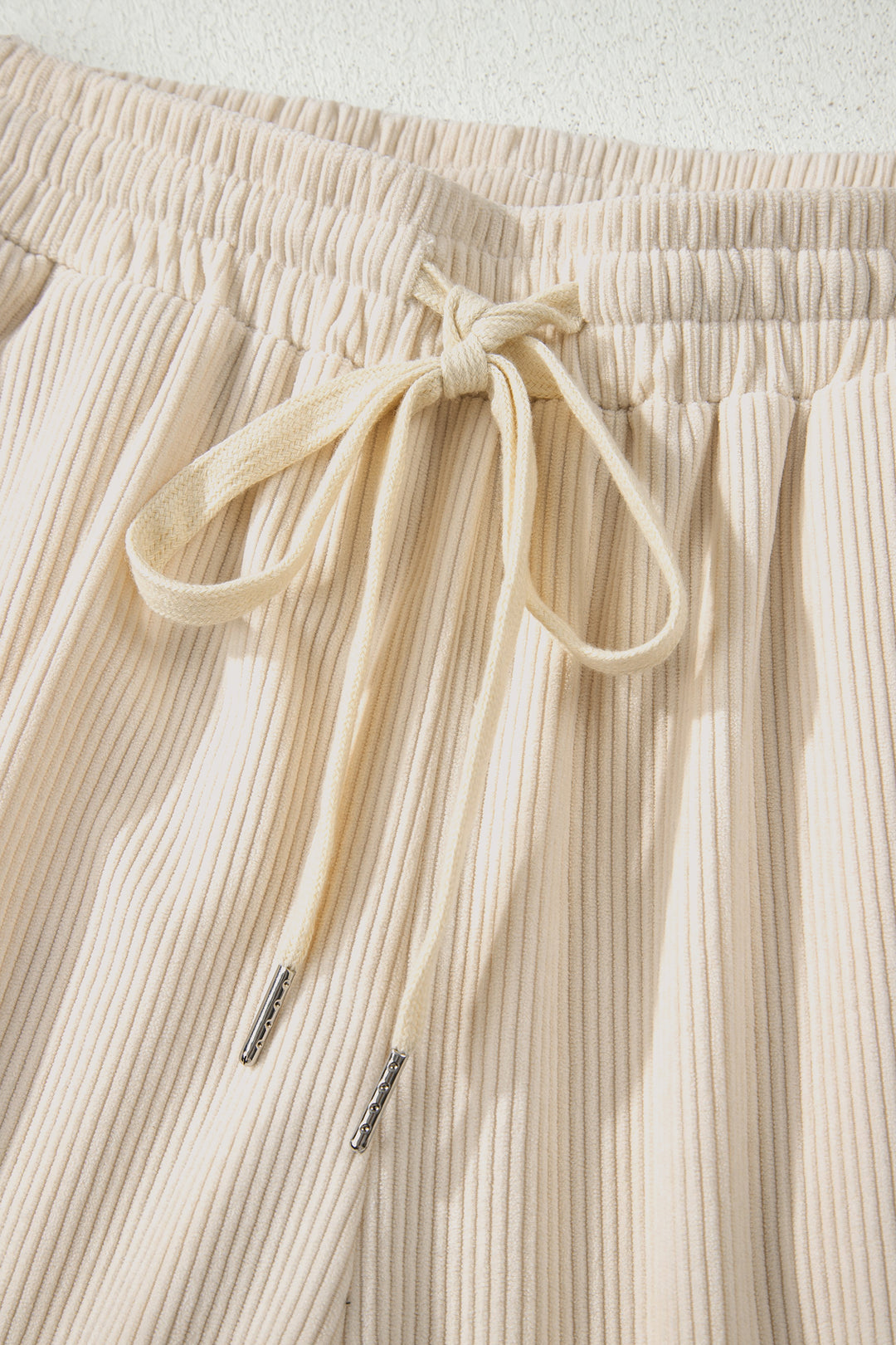 Jet Stream Drawstring Elastic Waist Casual Corduroy Pants