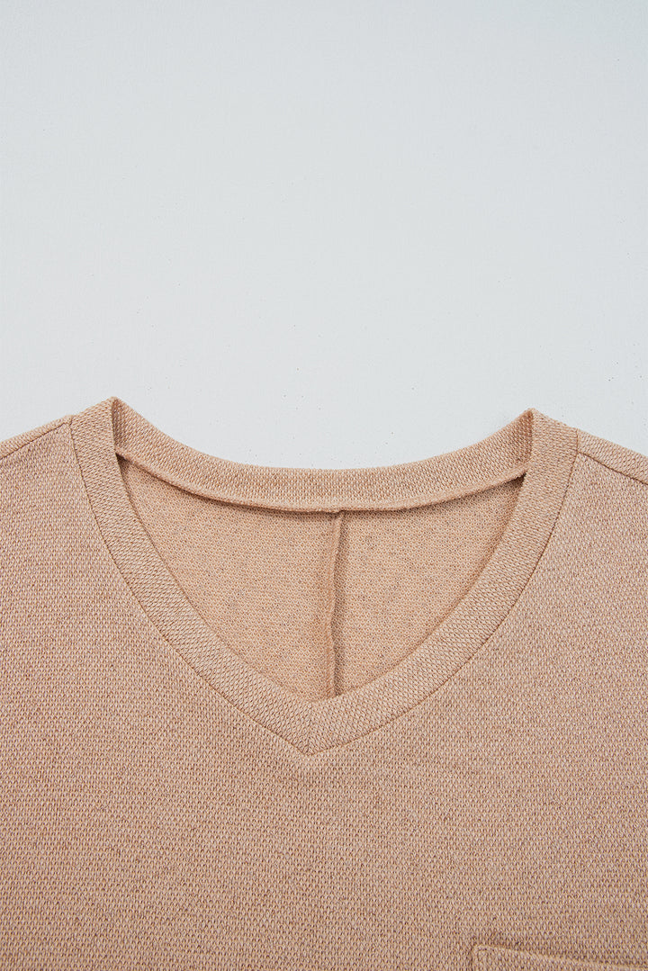 Parchment Plus Size Drop Shoulder Knit Tunic Top