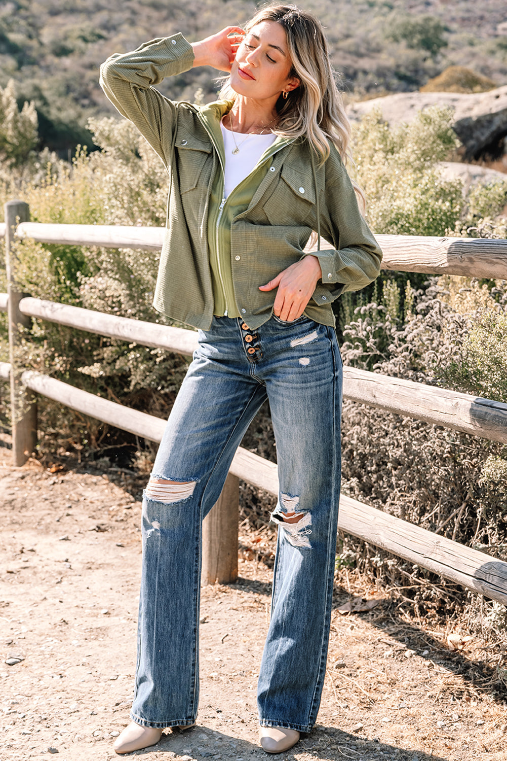 Undine Knit Textured Hooded Jacket