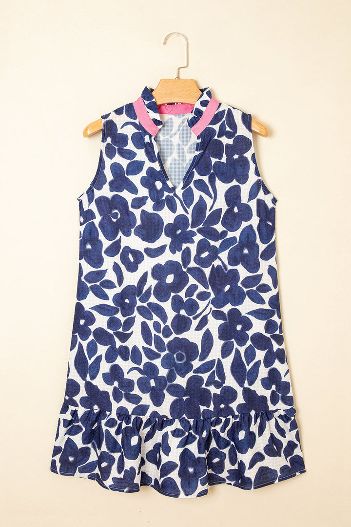 Margaret Colorblock Notched Mini Dress