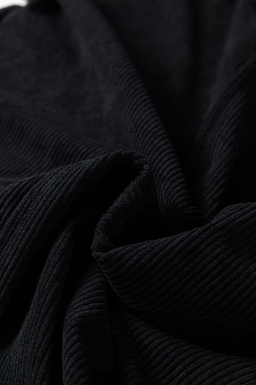 Black Plus Size Corduroy Patch Pocket Sleeveless Mini Dress