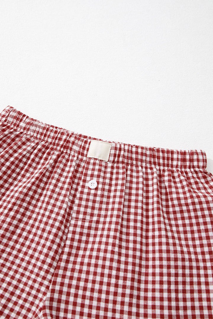 Gingham High Waist Shorts