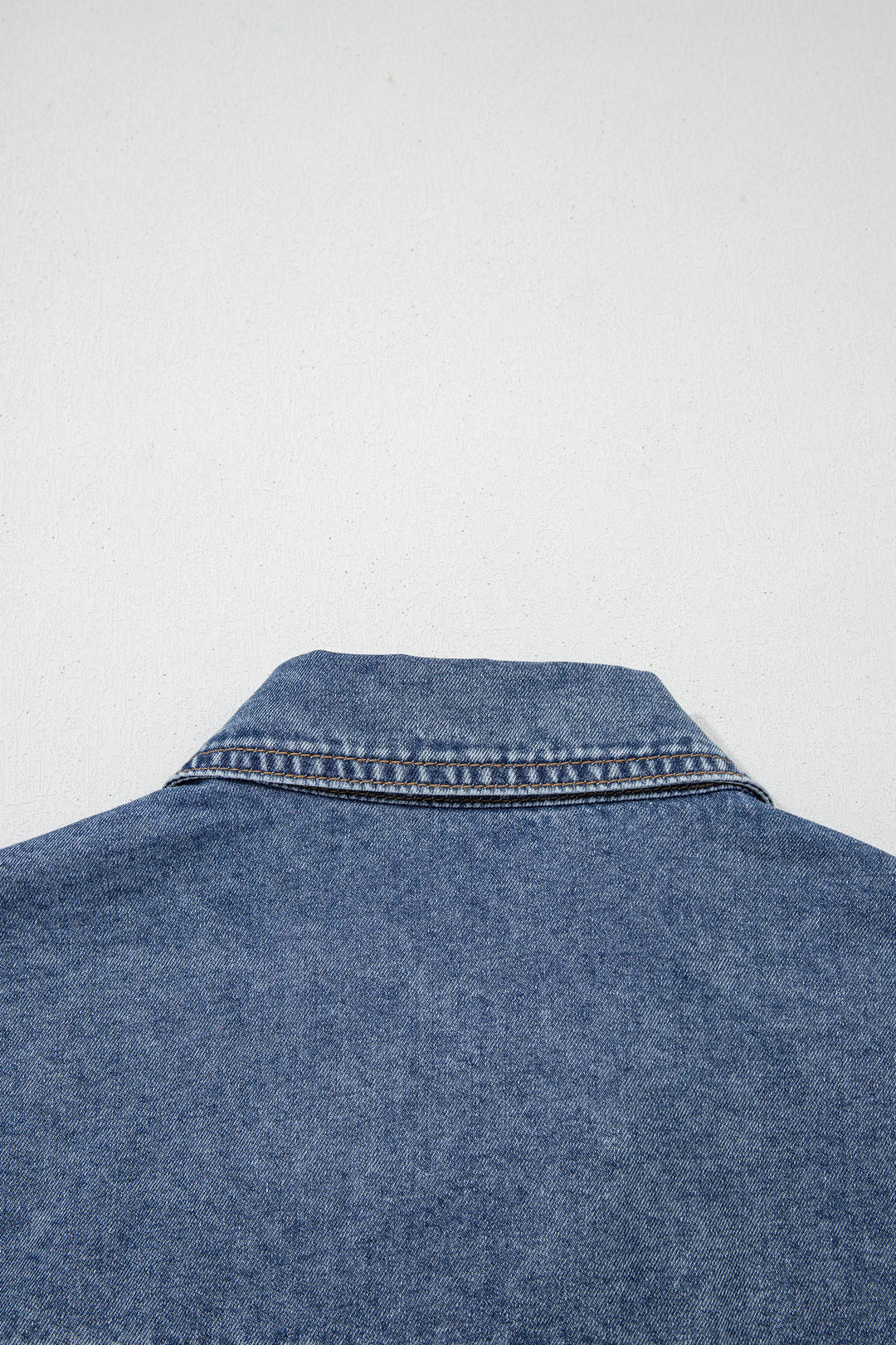 Ashleigh Blue Button Flap Pocket Cuffed Short Sleeve Denim Shirt