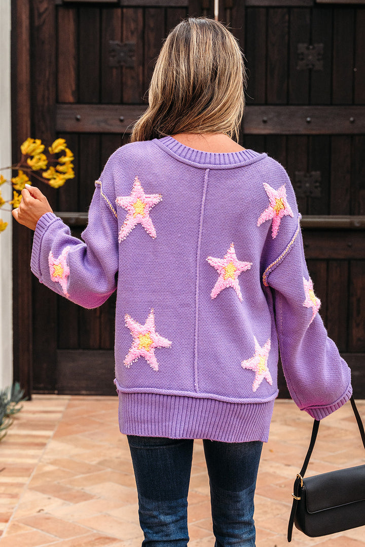 Aubrey Brushed Star Oversize Sweater