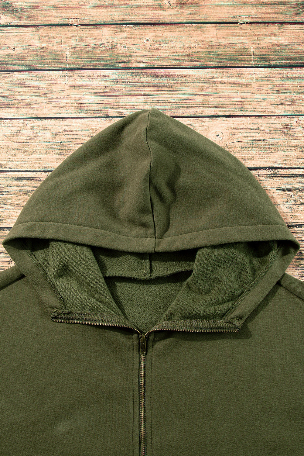 Kate Fleece Lined Half Zipper Kangaroo Pockets Loose Hoodie