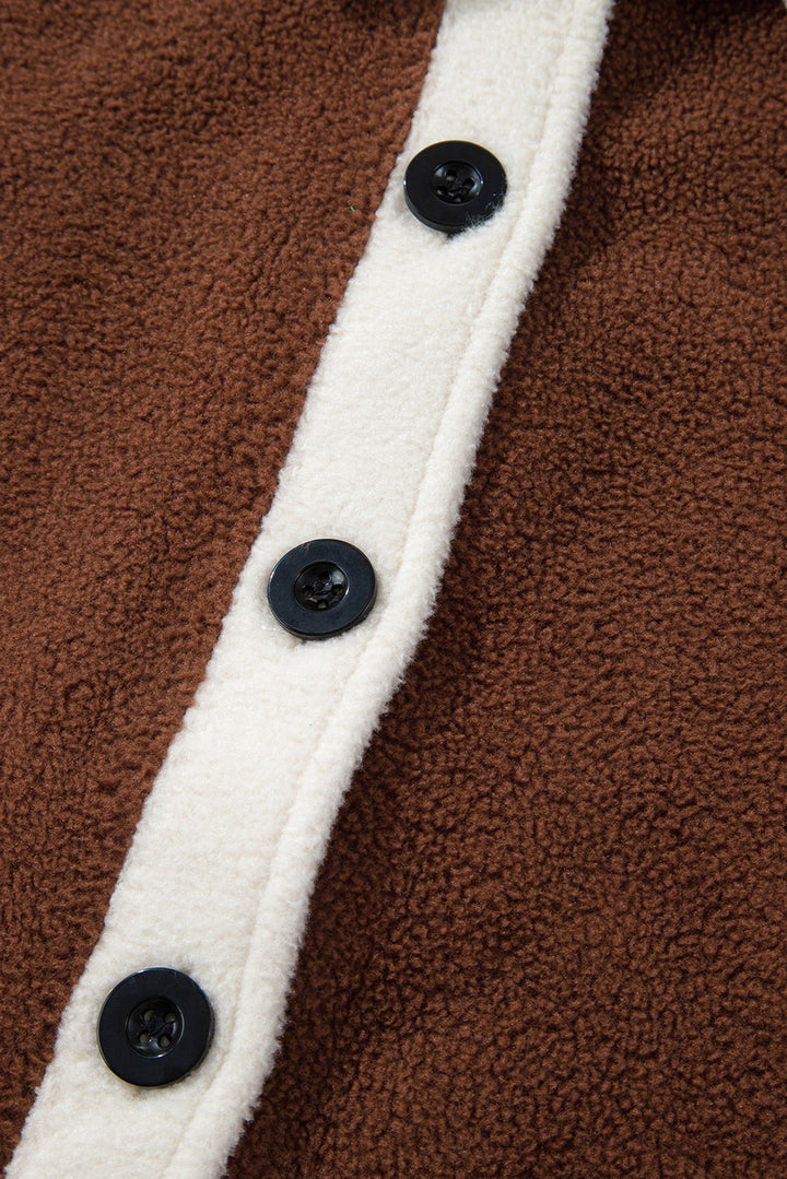 Alia Patchwork Down Fleece Shacket