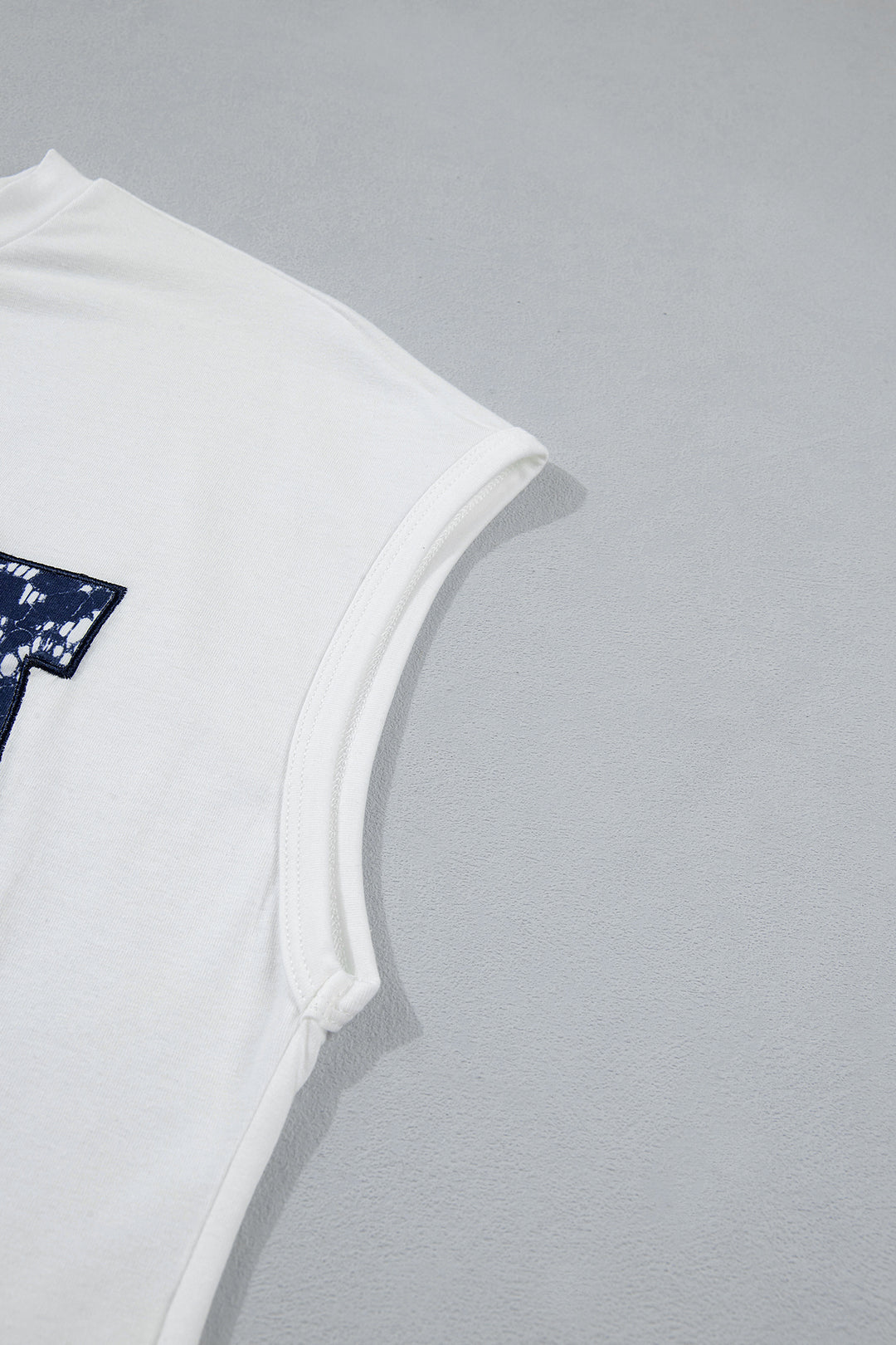 White USA Color Block Letter Printed Dolman Tee
