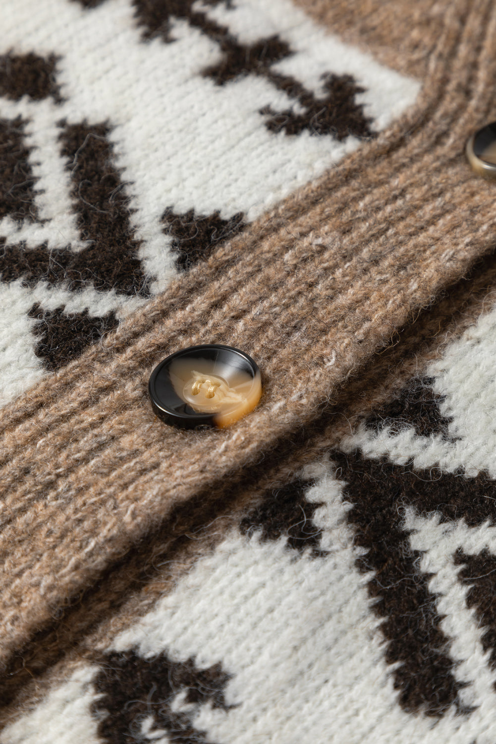 Adelynn Geometric Pattern Front Sweater