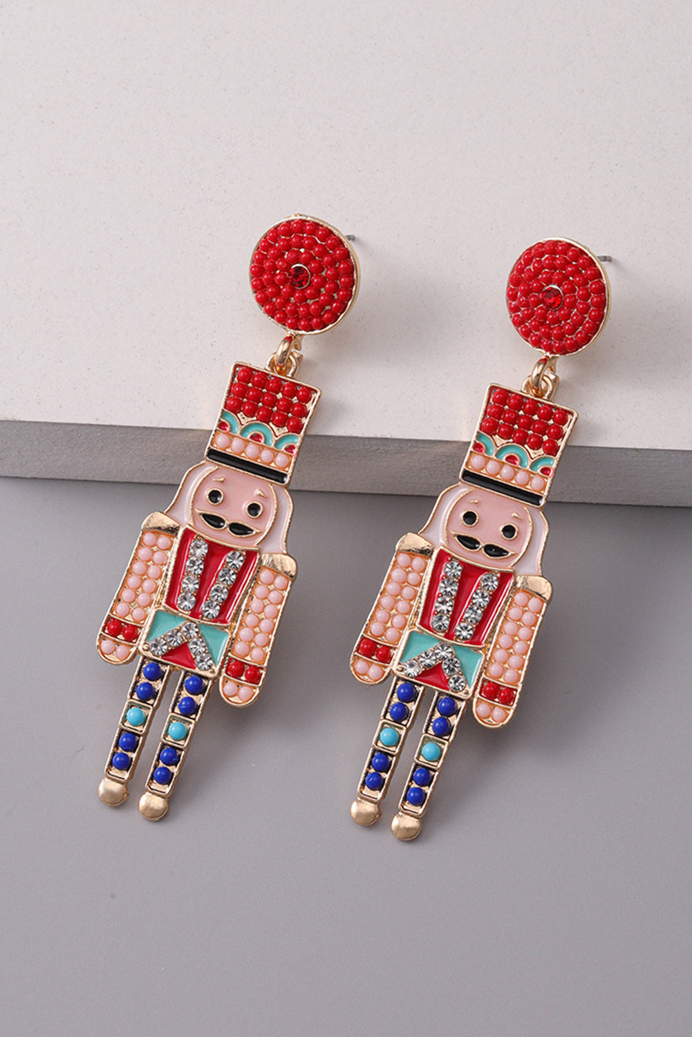 Tiana Beaded Christmas Nutcracker Earrings