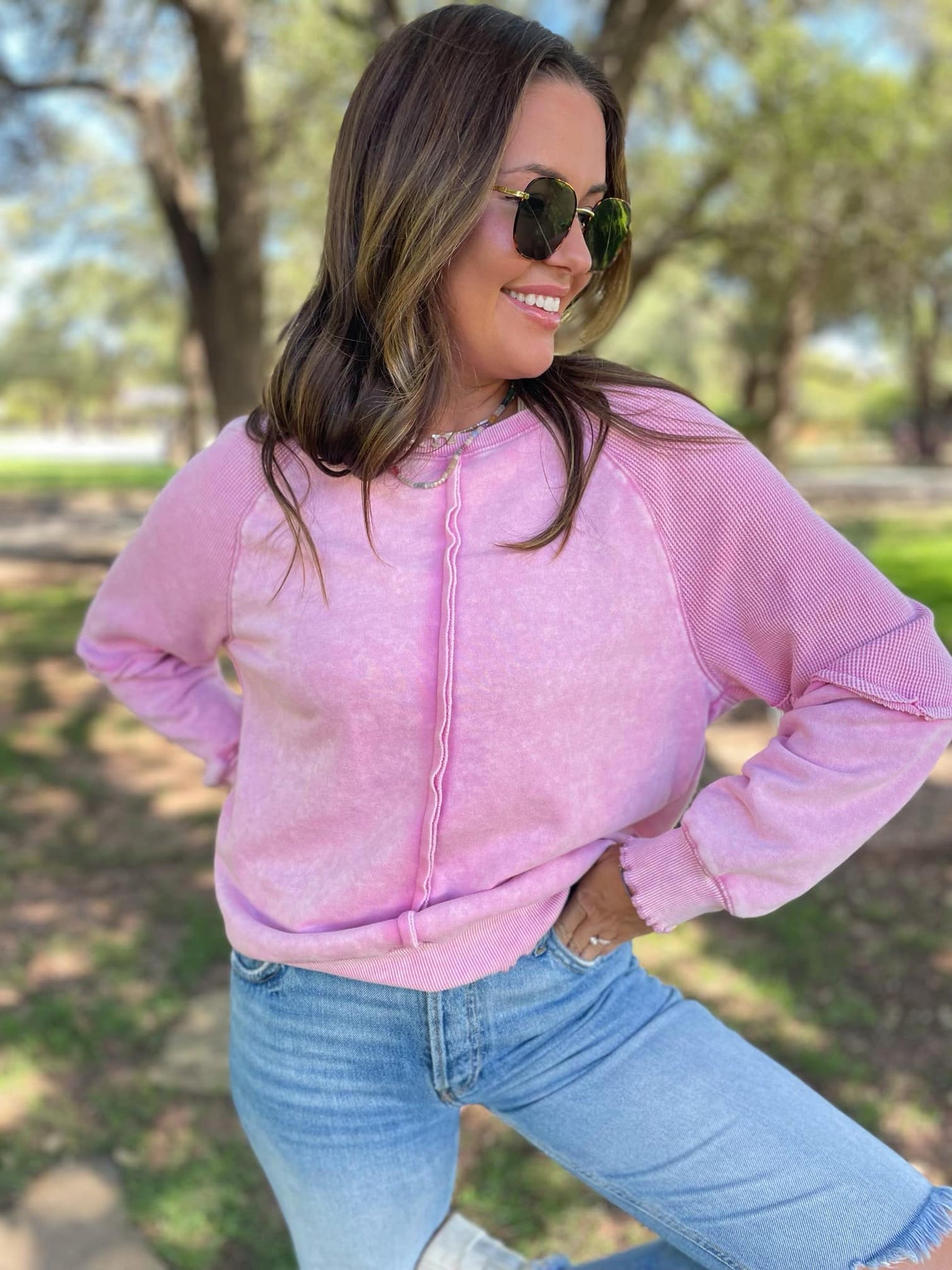 Best Selling Elliott Exposed Seam Sweatshirt in Five Colors