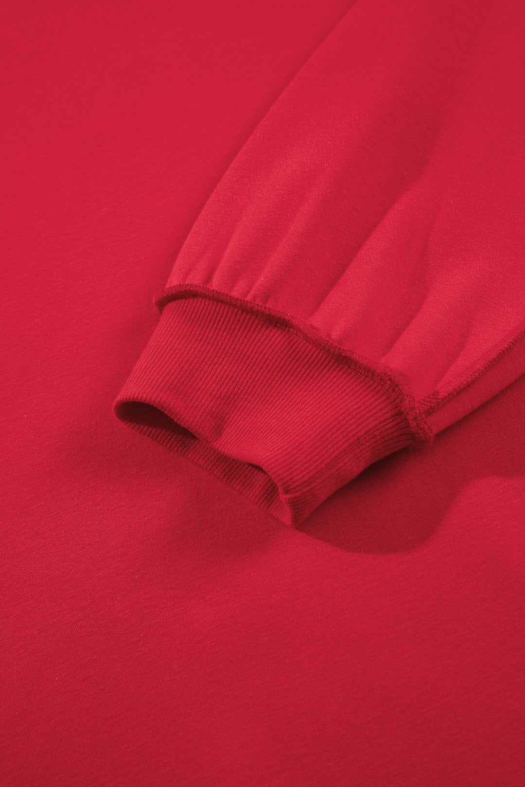Racing Red Exposed Seam Detail Reversible Double Wear Plus Size Sweatshirt