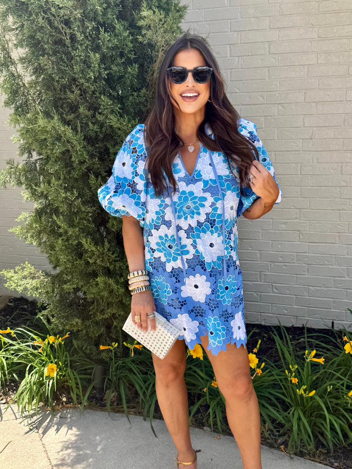 Deb Blue Bonnet Mini Dress