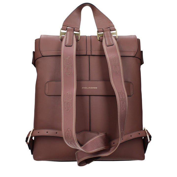 Piquadro Brown Leather Backpacks