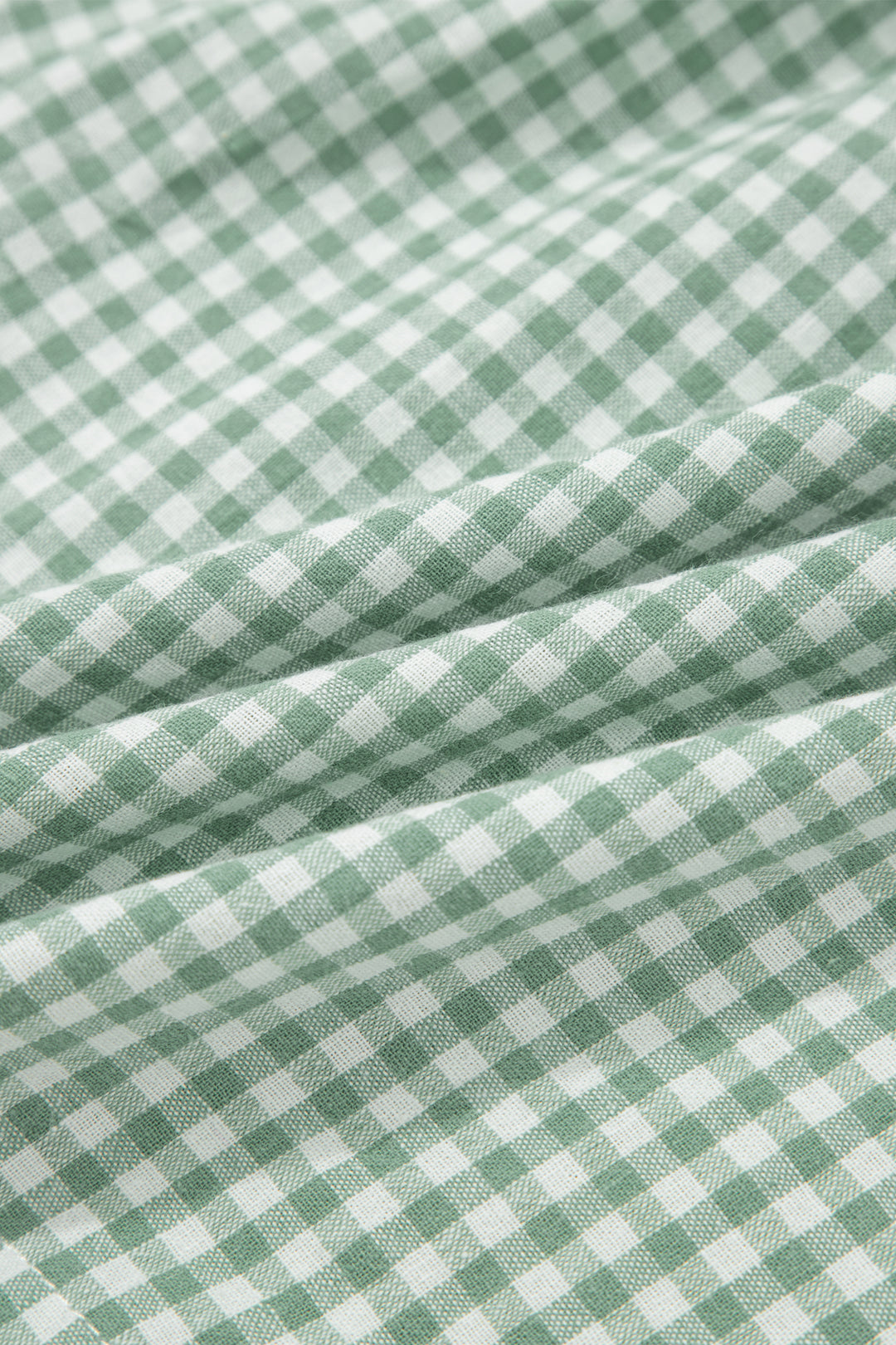 Green Contrast Trim Plaid Print Plus Size Shorts