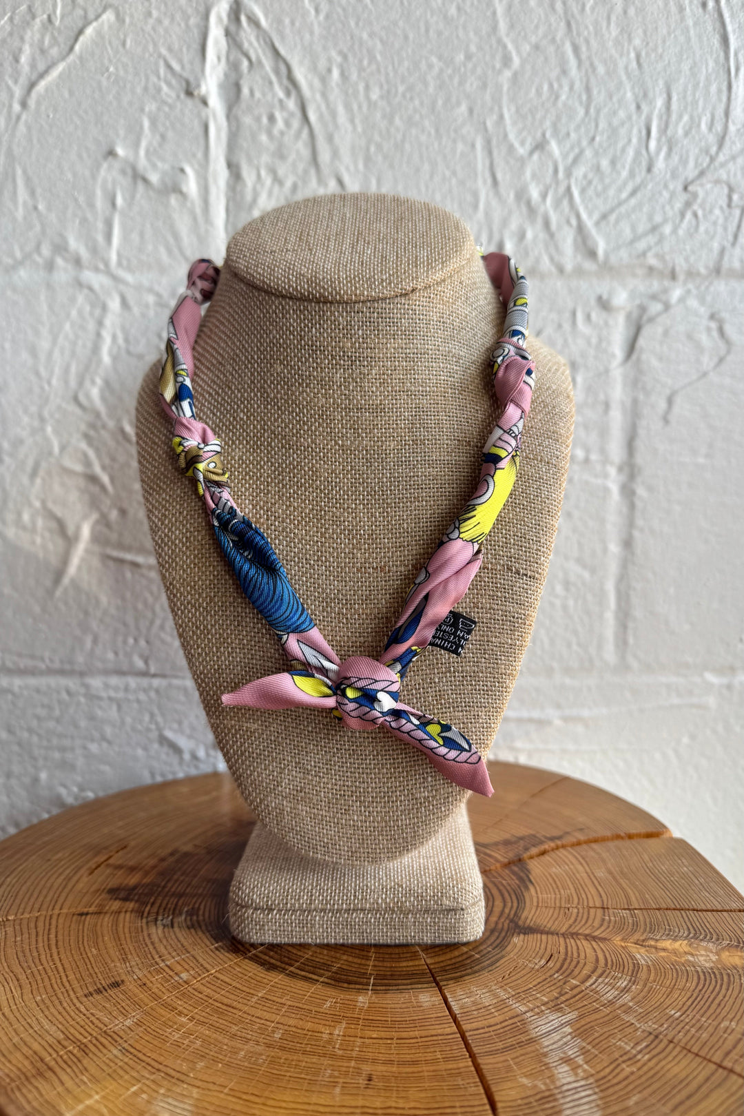 GEMELLI | KNOTTED BANDANA SCARF NECKLACE - BLUSH BELLE
