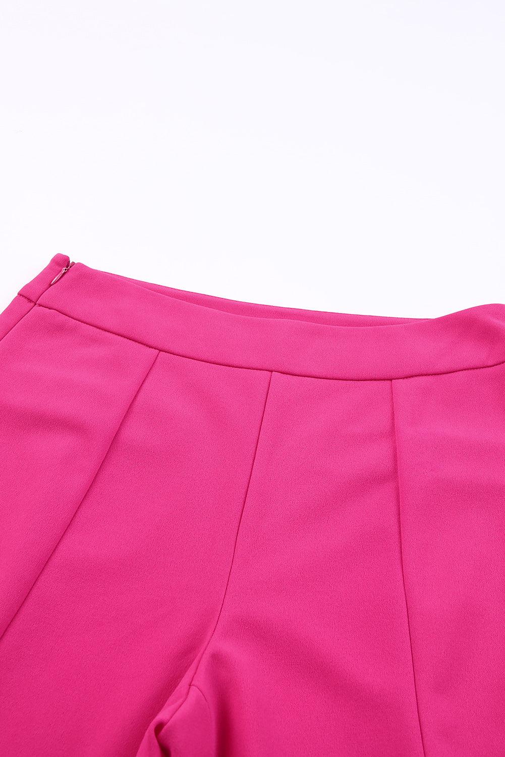 Rose Split Hem High Waist Pants