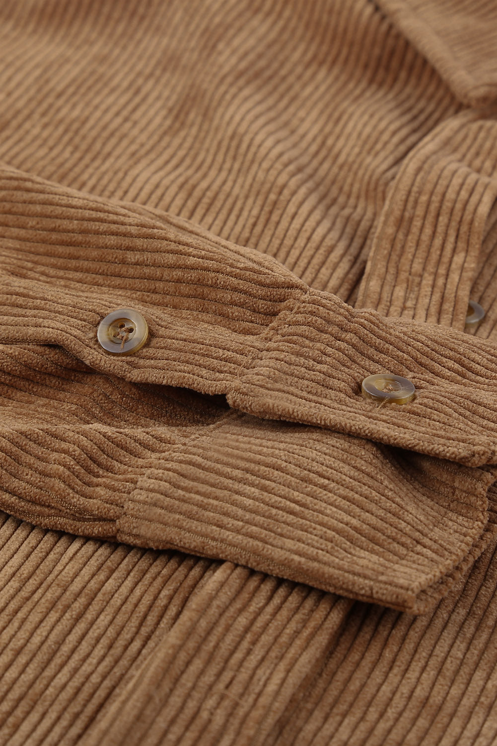 Brown Corduroy Button Pocket Shirt