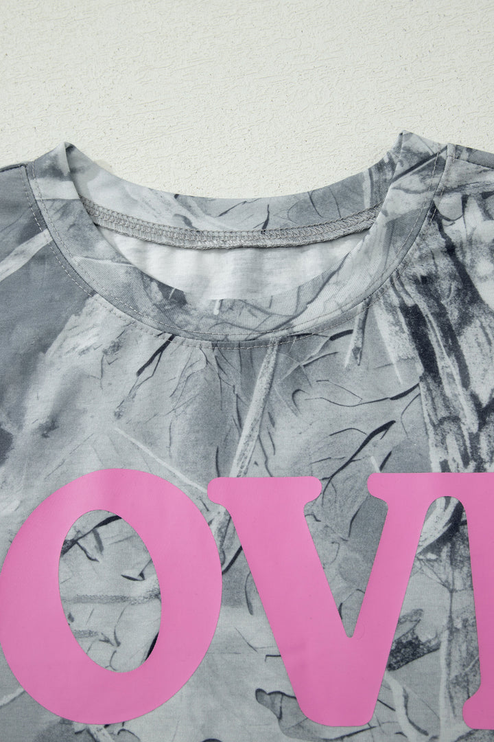 Beige Camo Woodland LOVE LIKE JESUS Casual Tee