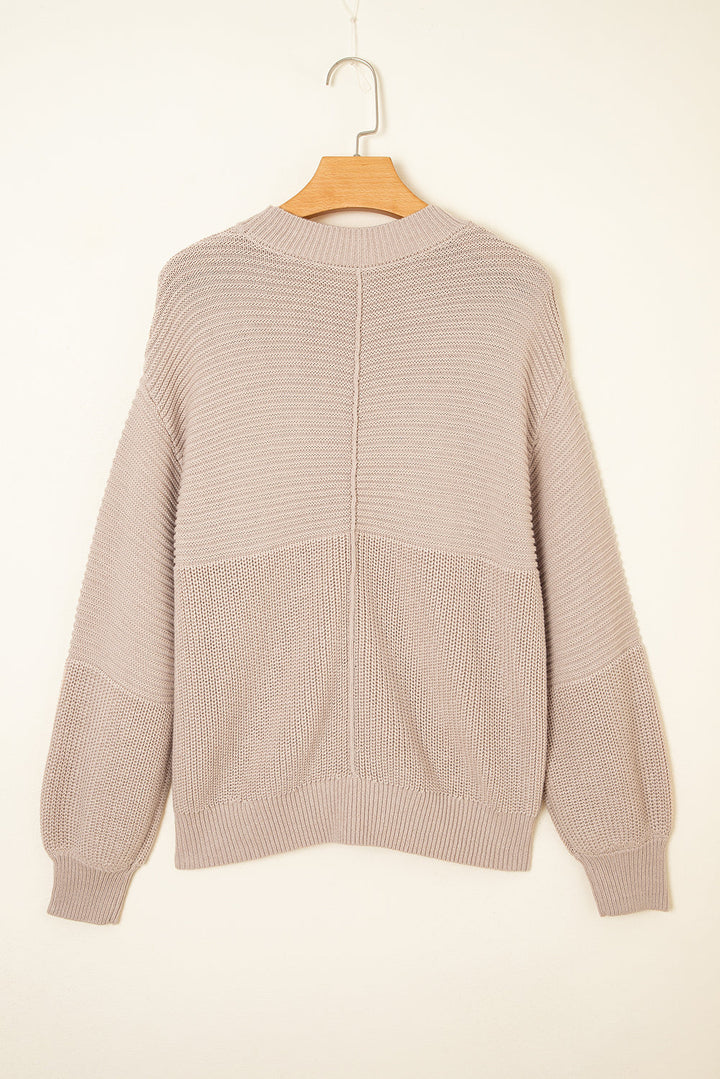 Delaney Texture Knitted Puff Sleeve Sweater