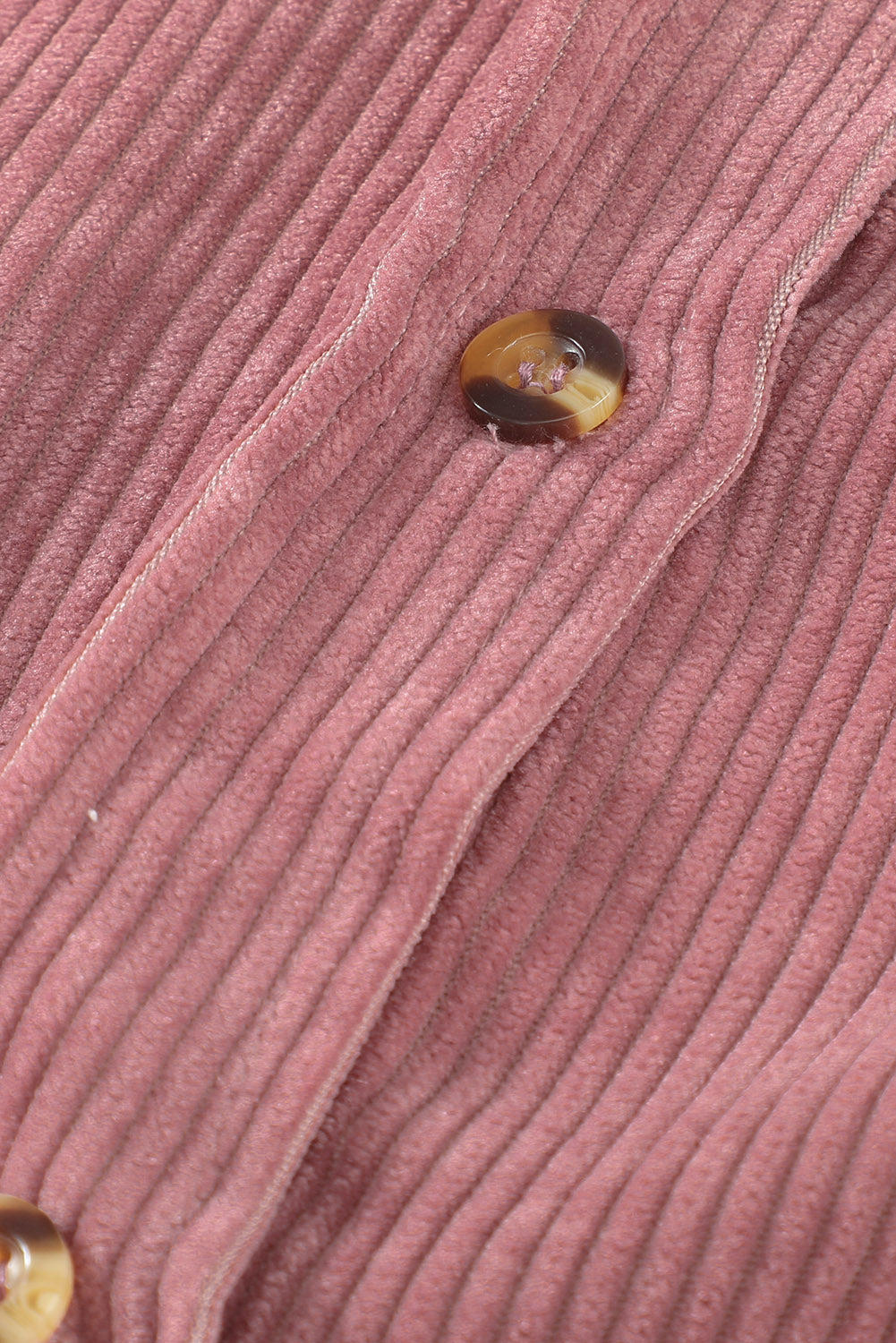 Pink Corduroy Button Pocket Shirt