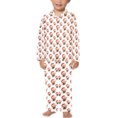 Highland Christmas Cow Boy's Western Pajama Set