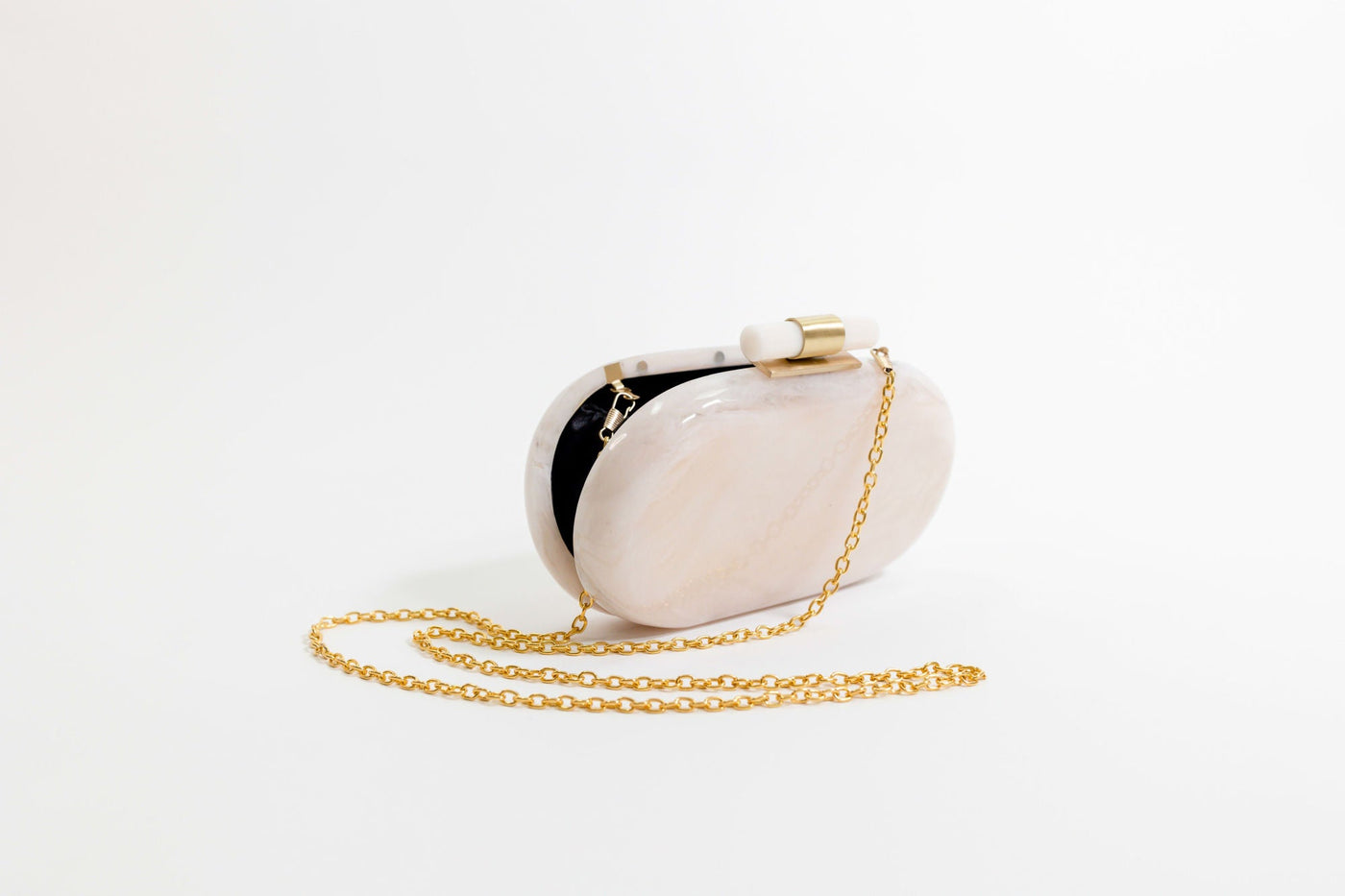 Ethereal Capsule Clutch - Pearl