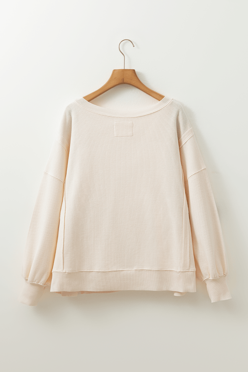 White Thanksgiving Turkey Waffle Oversized Knit Top