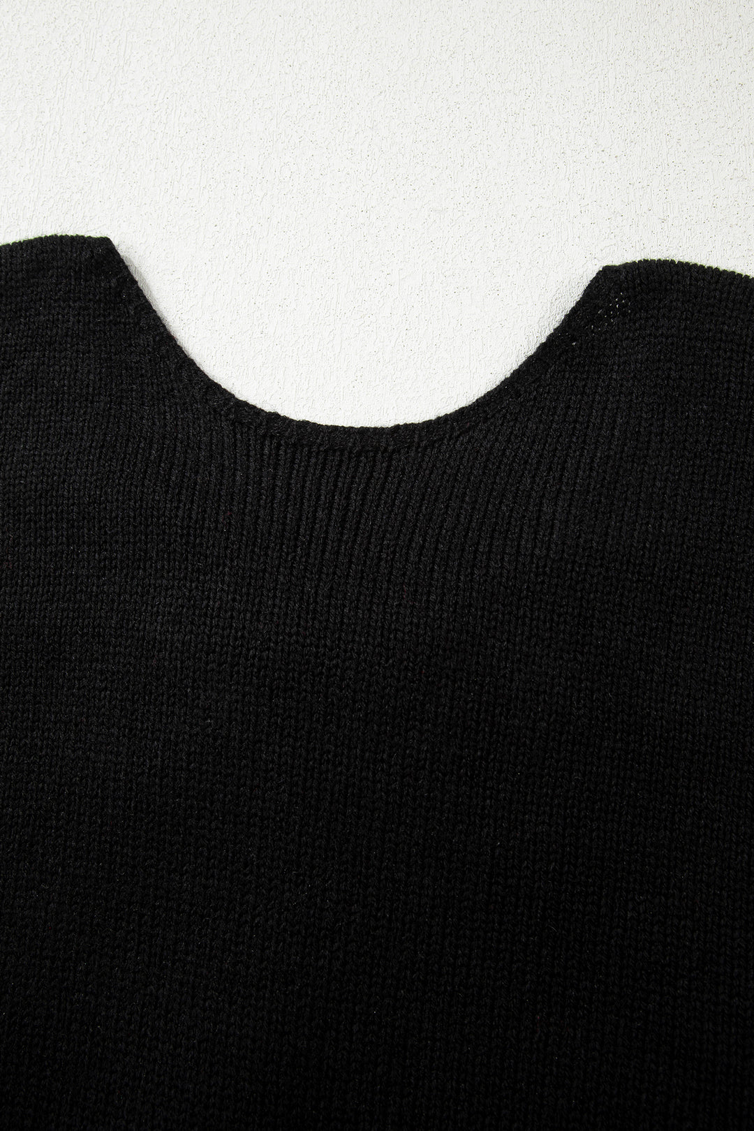 Black Festive Bow Backless Bubble Sleeve Sweater