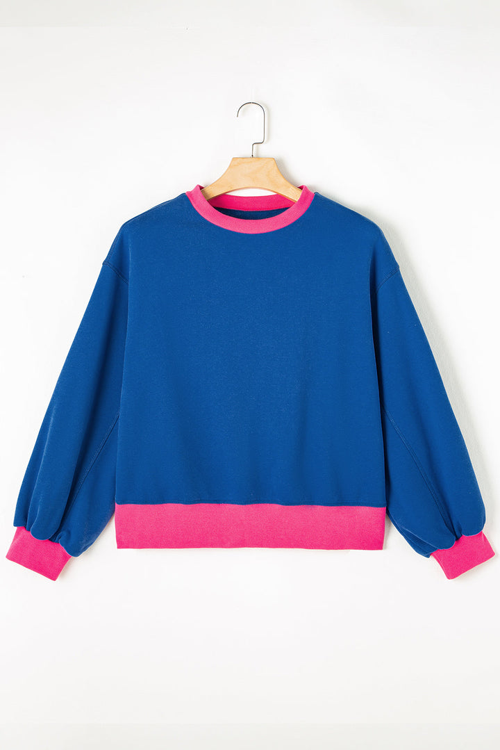 Karilia Colorblock Bubble Sleeve Sweatshirt