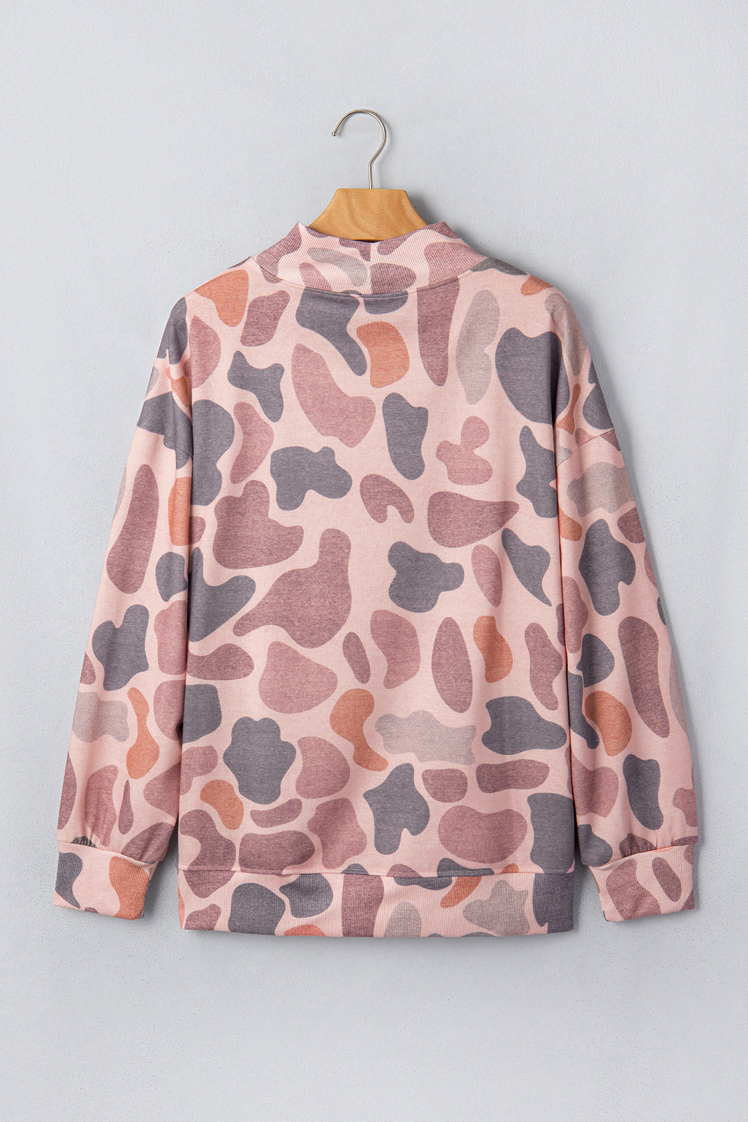 Multicolour Camouflage Western Style Pullover Sweatshirt