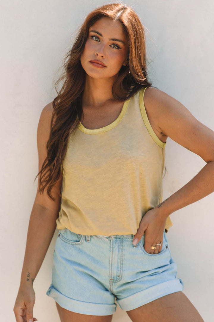 Skyla Metallic Sheen Tank Top