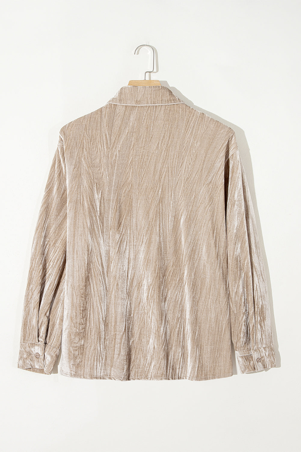 Golden Fleece Loose Fit Chest Pockets Buttoned Velvet Shirt