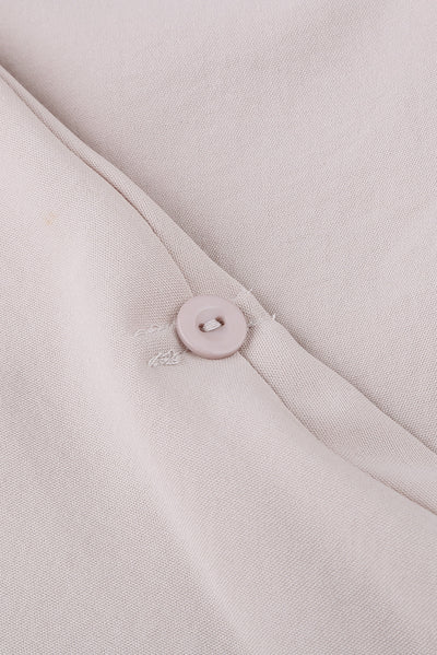 Apricot V Neck 3/4 Sleeve High Low Hem Shirt