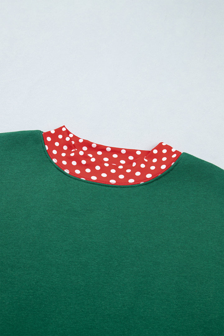 Carrot Gingham Trim Baggy Pullover 2pcs Short Set