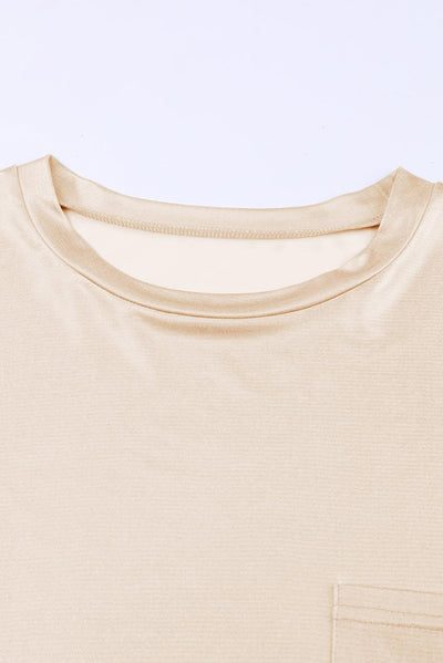 Apricot Chest Pocket Loose Fit T Shirt