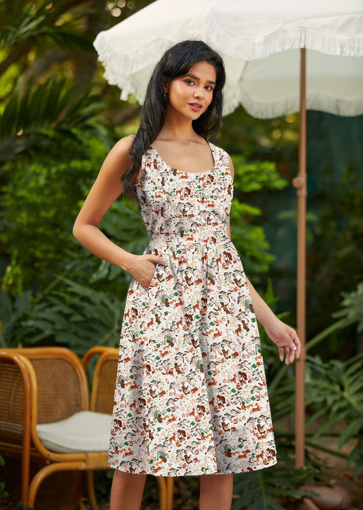 Campsite Fit &amp; Flare Dress