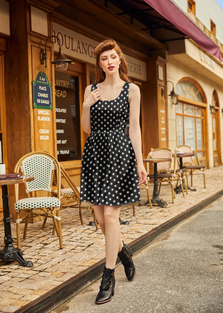 Starburst Shorter Length Fit &amp; Flare Dress