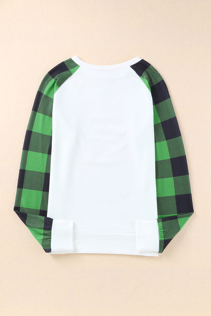 Aria Plaid Long Sleeve Sweatshirt