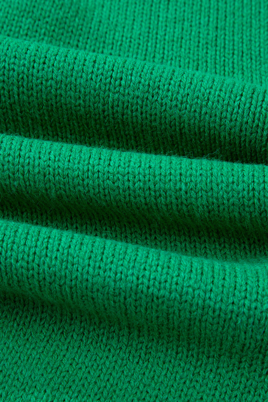 Bright Green Festive Bow Backless Bubble Sleeve Sweater