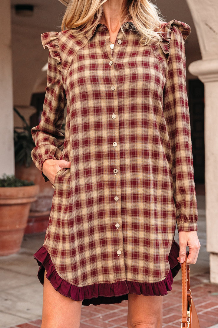 Novalee Mini Shirt Dress Long Sleeve Top