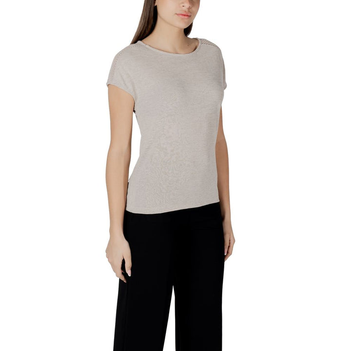 Street One Beige Polyester T-Shirt