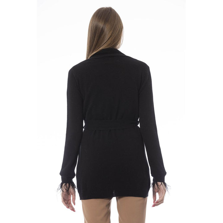 Baldinini Trend Black Wool Women Cardigan
