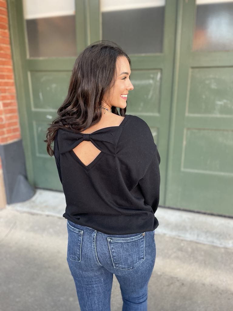 Bow Back Sweatshirt in Three Colors