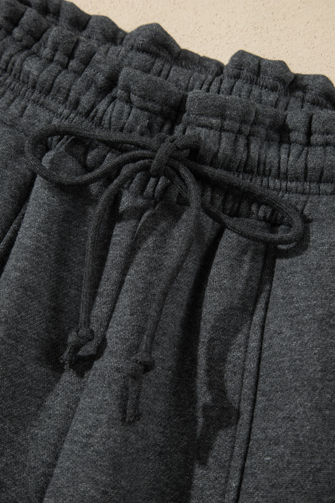 Carbon Grey Solid Colorblock Jogger Pants Set