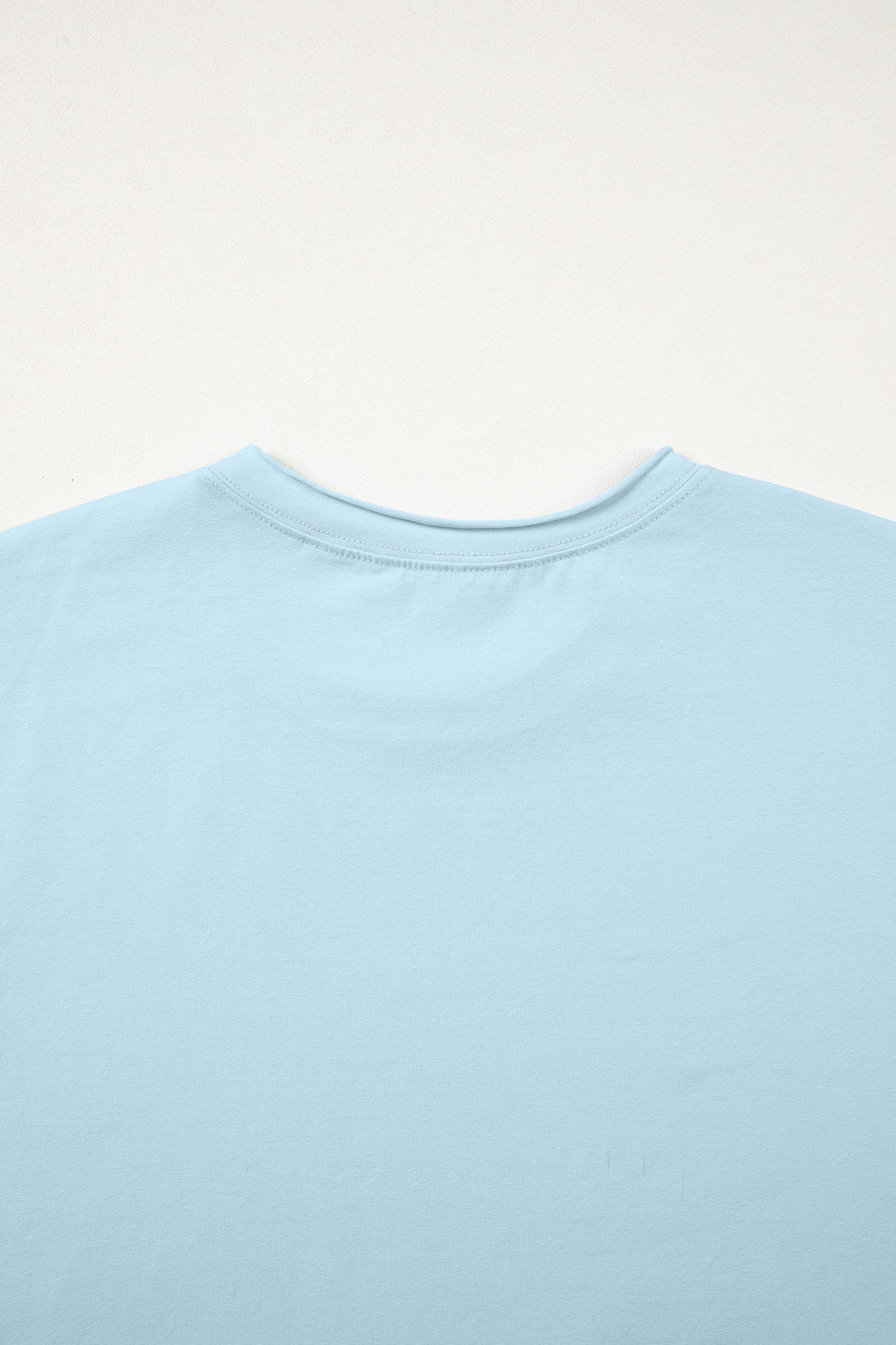 Myosotis Solid Color Round Neck Casual T Shirt
